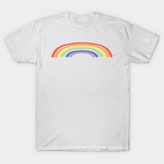 Low Wide Pale Rainbows T-Shirt by ellenhenryart